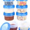 Salad Dressing Containers, [8 Pack*2 oz] Reusable Easy to Open Dressing, Condiment, Sauce, Dip Containers to Go With Leak-Proof Twist Top Lids, Bpa Free, Safe For Microwave, Freezer, Dishwasher