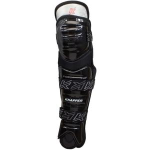 AK5 Ball Hockey Shin Guards  Pro-Level Protection for Indoor & Outdoor Play, Lightweight Impact-Resistant Design with Adjustable Straps for Comfort, Flexibility & Full-Leg Coverage (11, Black)