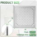 LooYee 24 PCS 2x2 Ft High-Strength Ceiling Tiles, 24x24 Inch Quilted Grid Ceiling Panels, Rigid PVC Waterproof Washable Cuttable Material Ideal for Living Room Basement Cover 96 Sq.Ft