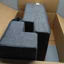 EHEYCIGA Dog Stairs for Bed 18" H, 4-Step Dog Steps for High Bed, Pet Steps for Small Dogs and Cats, Non-Slip Balanced Pet Ramp Indoor, Grey