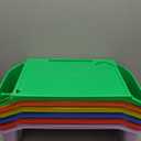 6 Pack Kids Lap Desk Tray with Storage Slots, Portable Lap Desk, Activity Tray, Drawing, Stackable, Writing, Eating, Classroom, 19.69" L x 9.84" W x 7.1" H (Multicolor)