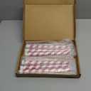 Baquler 6 Pcs Christmas Flameless Taper Candles 10. 6 Inch Glitter Candy Cane Candles Battery Operated LED Christmas Candlesticks for Xmas Centerpiece Holiday Party Decor