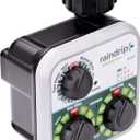 Raindrip R675CT Analog 3-Dial Water, Sprinkler Timer with Rain Delay for Drip Irrigation, Garden, Self-Watering
