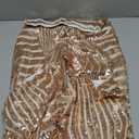 BLENCOT Women's Glitter Sequin Wide Leg Palazzo Pants High Waist Bell Bottoms Party Flared Trousers, Size S