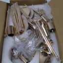 Gold Candlestick Holders - Bulk Decorative Metal Candelabra - Fits 0.8 Inch Diameter Taper Candles - Gold Taper Candle Stands for Wedding, Home, Party Table Decor (Set of 27)
