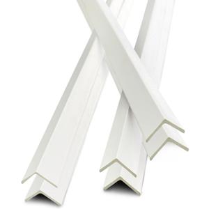 6Pcs 48" Wall Corner Protector,Pre-Cut Wall Corner Protector Guard Protection,Wood Grain Corner Trim for Door,Window Frames,Wooden Wall Edges(6Pcs-White)