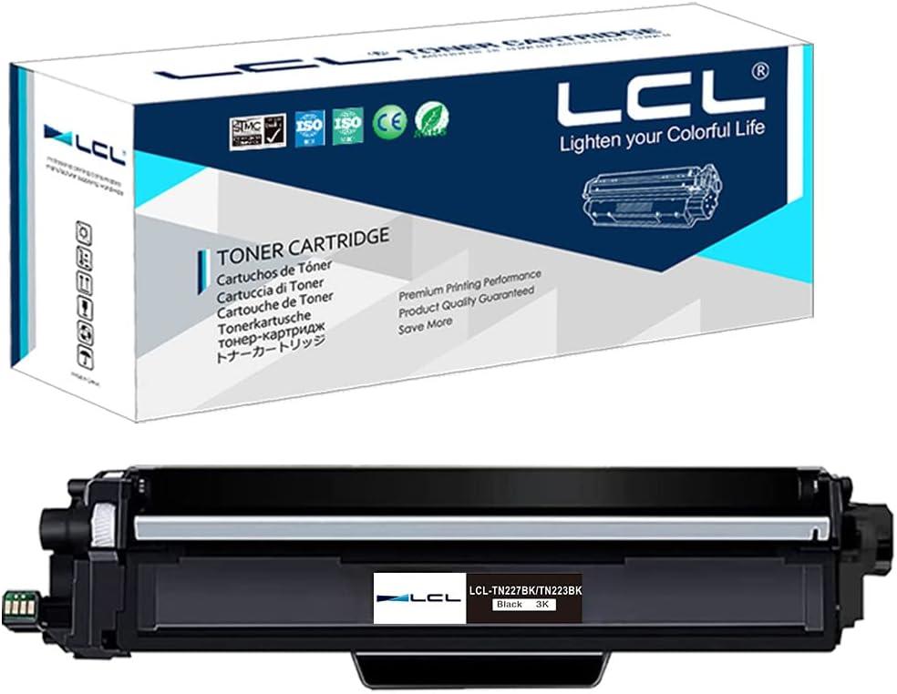 LCL Compatible Toner Cartridge Replacement for Brother TN227 TN223 TN-227 TN-223 TN227BK TN223BK TN-227BK 3000 Pages HL-L3210CW HL-L3230CDW HL-L3270CDW HL-L3290CDW MFC-L3710CW MFC-L3750CDW(1PK,Black)