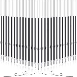 Outus 60 Pcs 0.7 mm Black Retractable Pen Refills Bulk 4.2inch Replacement Ballpoint Ink Pen Refills for Click Ball Point Pens School Office Supplies