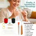 2 x 34PCS Big Eye Steel Sewing Needles Kit, Stainless Steel Sewing Needles, Steel Needle Sewing Kit, Steels Needles for Hand Sewing, Suitable for Beginners &Handicraft Enthusiasts & Daily Use