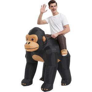 One Casa Inflatable Costume Adult,Blow Up Gorilla Suit,Ride On Halloween Costumes for Men Women (63INCH)