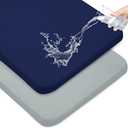 Waterproof Pack and Play Sheets Fitted 2 Pack, Compatible with Graco Pack n Play Sheets 38" X 26" Fits for Baby Playpen/Playard Mattress, Mini Crib Sheets for Boys or Girls, Grey & Navy