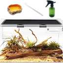 Reptile Terrarium,10 Gallon Reptile Tank 20" x 10"x 11",for InsectFishTarantulaHermit CrabJumping SpiderIguanaTortoiseLeopard GeckoBearded Dragon