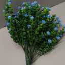 NETAP Outdoor Artificial Flowers UV Resistant, 20 Bundles Fake Realistic Floral Greenery Plants for Outside Porch, Window Boxes, Garden, Yard, Inside Home Table Decor,Blue