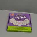 Craftwiz 4-Piece Starter Embroidery Kit for Beginners and Teens with Simple Patterns, Learn 29 Stitches with Hand Embroidery Kit