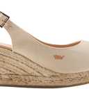 VISCATA Gavina Canvas Slingback Wedge with Ankle Strap Handmade 2 ½” Heel Women's Sandals with Breathable Organic Cotton Canvas and 100% Natural Jute Midsole for all Casual Occasions, Size 40