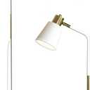 Floor Lamp, Industrial Floor Lamps for Living Rooms Rustic Farmhouse Reading Standing Floor Lamp Adjustable Metal Heads Indoor Task Lighting for Living Room Bedroom Office Home Dcor (White)