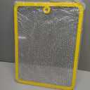 Glass Cutting Board,Glass Cutting Boards for Kitchen Counter,Clear Tempered Chopping Board Set with Non-Slip Silicone Edge,Hanging Hole,Dishwasher Safe,Heat Proof,Shatter Proof (Yellow)