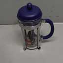 Bodum 34oz Caffettiera French Press Coffee Maker with Reusable Stainless Steel Filter, BPA-Free Plastic Carafe, Midnight Blue