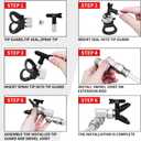 Spray Freely-8 Piece Set of Extension Pole Rod,Airless Paint Sprayer Gun Tip Extension Pole,with Swivel Joint Reversible Spray Tips and Tip Guard Protector (8in 12in 20in 30in 40in)