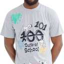 Disney 101 Dalmatians 101 Days of School Matching Family T-Shirt Toddler to Adult Sizes (Medium, Gray)