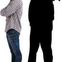 Cardboard People Gangster Silhouette Life Size Cardboard Cutout Standup, One Size
