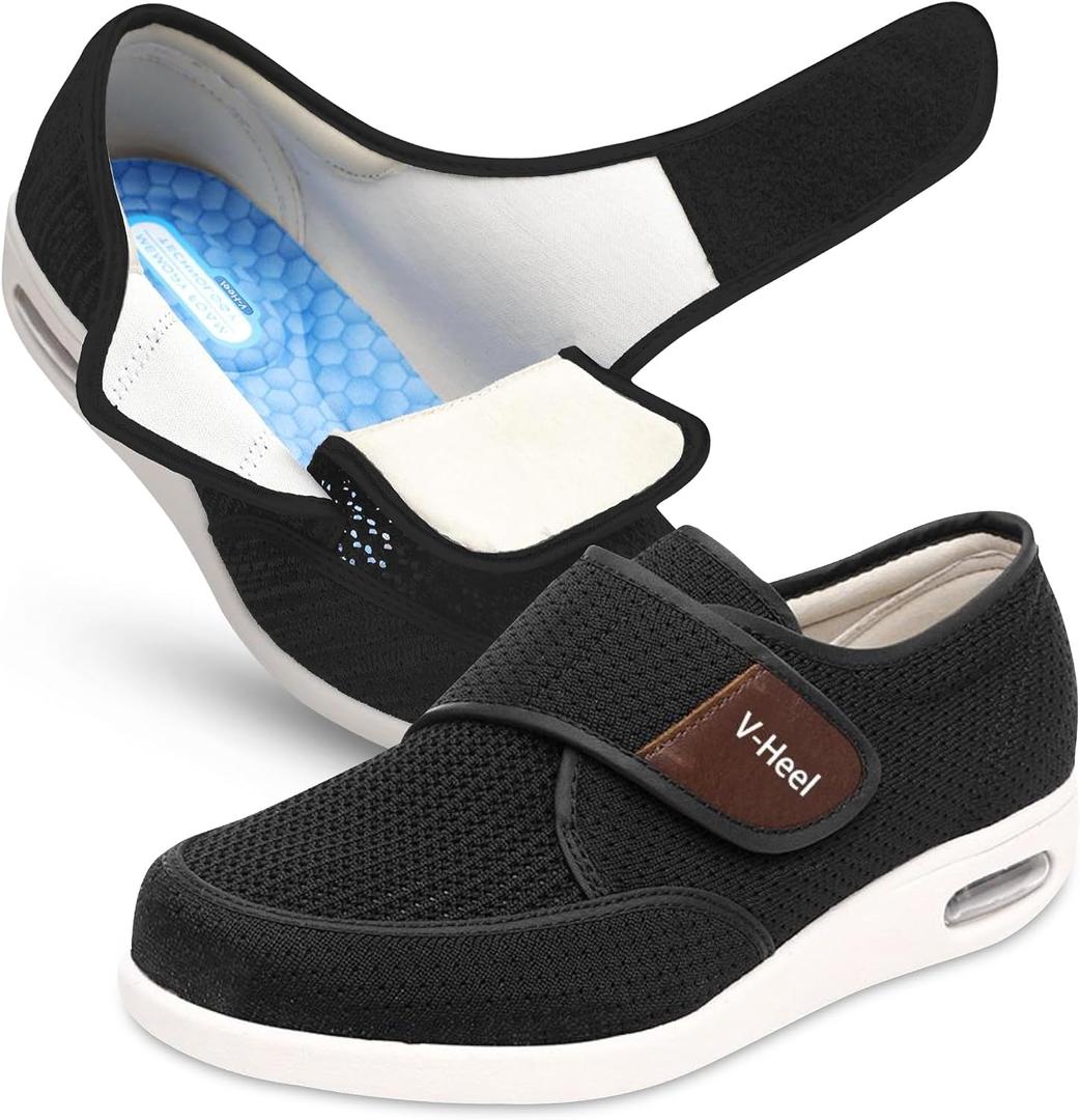 Extra-Wide Comfort Unisex Shoes for Swollen Feet, Edema, Diabetic Neuropathy & Arthritis | Cushioned Fit for Plantar Fasciitis, Bunions | Best for Nurses, Teachers, Pregnant Women | Great for Walking & Long Hours of Standing | Men & Women