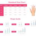 LOVFUL Press on Nails Angel's Tear Rhinestone | Handmade with Full Covered Crystals | Reusable Fake Nails | Square Mid length 1.7in | H48-L