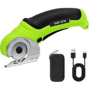 Cordless Electric Fabric Scissors, Power Rotary Cutter,Cardboard Box Heavy Duty Scissor, Rechargeable Sewing Shears (With Storage Box)