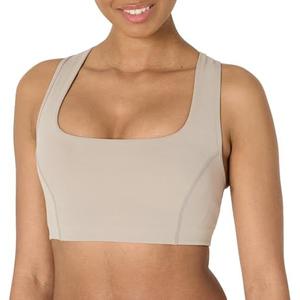 Amazon Essentials Women's Active FormFlex Buttery Soft Light Support Square Neck Racerback Sports Bra, Size: L