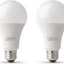Feit Electric A19 100W Equivalent LED Light Bulbs, Dimmable, 3000k Bright White, 1600 Lumens, 22 Year Lifetime, E26 Base, CRI 90, UL Listed, Damp Rated, 2 Pack, OM100DM/930CA/2