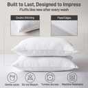 Hypoallergenic Cotton Cover with Down Alternative Filling, Standard/Queen Size Set of 2 Soft Pillow, Luxury Hotel Quality, Ideal for Side, Back and Stomach Sleepers, Oeko-TEX Certified