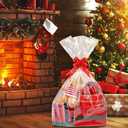 KoberrLi Cellophane Wrap Cellophane Bags 18x25 inch Gift Baskets 10 Count Large Clear Wrapping Plastic Bags for Easter Boxes Blanket Quilt