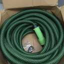NON-EXPANDABLE Garden Hose 50ft x5/8'', Heavy Duty Flexible Water Hose with 10-Function Sprayer, Lightweight, Leak Proof, Durable Fabric Skin, Pressure Resistant for Yard, Outdoor