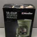 MUELLER HOME 12-Cup Drip Green Coffee Maker, Borosilicate Carafe, Auto-Off, Reusable Filter, Anti-Drip, Keep-Warm Function, Clear Water Level Window, Green Kitchen Accessories & Décor