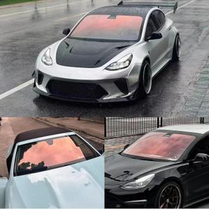 XhuangTech Window Tint for Cars, 78% VLT Chameleon Red Car Tints for Window, Blocks UV/IR Rays, Heat & Glare, Privacy Protection Adhesive Window Film for Windshield, Rear & Side Windows (30In x 10FT)