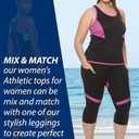 Nirlon Athletic Tops for Women - Regular & Plus Size Womens Workout Tops for Gym & Yoga (30003) (XL)