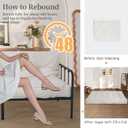 8” Full Size Futon Mattress Sofa Bed, Extra Thick Foldable Floor Mattress, Shredded Foam Filling for Adults/Teens/Pets with No Assembly Needed - Beige(Frame Not Included)