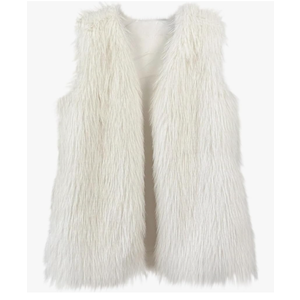 Women's Faux Fur Vest Coat Luxury Fluffy Sleeveless Jackets Shaggy Fuzzy Warm Open Front Cardigan Outerwear
Size XL