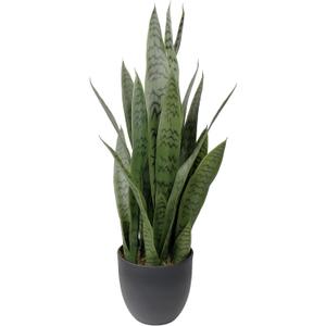 26" Artificial Sansevieria Plant Faux Snake Plant in Pot for Home Dcor Office Decoration