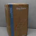 DUMOS Dog Stairs Ramp for Small Dogs and Cats, 4-Step Curved Pet Dog Steps with High-Density Foam for Puppy and Older Cats, Indoor Non-Slip Pet Ladder Ramp Stairs for Couch, High Beds, Sofa, Car, Grey