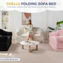 MAXYOYO Folding Sofa Bed, 2 in 1 Convertible Sofa to Lounger, Loveseat