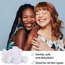 Premium Cotton Balls for Face - 300 Absorbent and Soft White Colored Cotton Balls - Made with 100% Cotton - Use for Crafts, Makeup, Wounds, and Nails