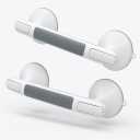 2 Pack Grab Bars for Bathtubs and Showers, Suction Grab Bar, Heavy Duty Shower Handle Removable Bath Handrails for Seniors and Elderly, Bathroom Safet