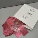 Queekay 48 Pieces Christmas Photo Ornament Frames 2 x 3 Inch Hanging Picture Xmas Gifts Glitter Mini Frames with Ribbon DIY Crafts Hanging on Christmas Trees Easter Wedding Decorations(Rose Gold)