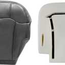Priprilod #122 Dark Gray Leather Driver Side Bottom and Foam Cushion Replacement Seat Cover Compatible with Chevy Silverado Tahoe Suburban Avalanche GMC Sierra Yukon 1999 2000 2001 2002