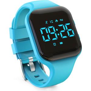 Non-bluetooth Led Fitness tracker watch,Digital Pedometer Watch, With Step Counting/Distance/Calories/Stopwatch/Alarm Clock, Great Gift for Kids Teens Girls Boys Xmas 