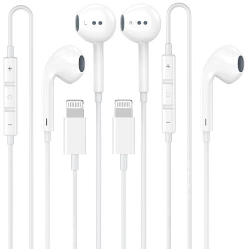 1 Pack Wired Headphones for iPhone Earbuds Built-in Microphone & Volume Control Nosie Reduction Headsets Compatible with iPhone 14/13/12/11/XR/XS/X/8/7/SE/Pro/Pro Max/Support All iOS System