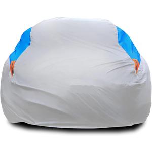MORNYRAY Waterproof Car Cover All Weather Snowproof UV Protection Windproof Outdoor Full car Cover, Universal Fit for Sedan (Silvery, Fit Hatchback Length(Up to 173 inch)