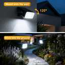 Solar Spot Lights Outdoor Waterproof IP65, [12 Pack/100 LED/4 Modes] 2-in-1 Solar Landscape Spotlights, Auto On/Off High Lumens Spot Lights for Outside Yard Garden Pathway(Cool White)