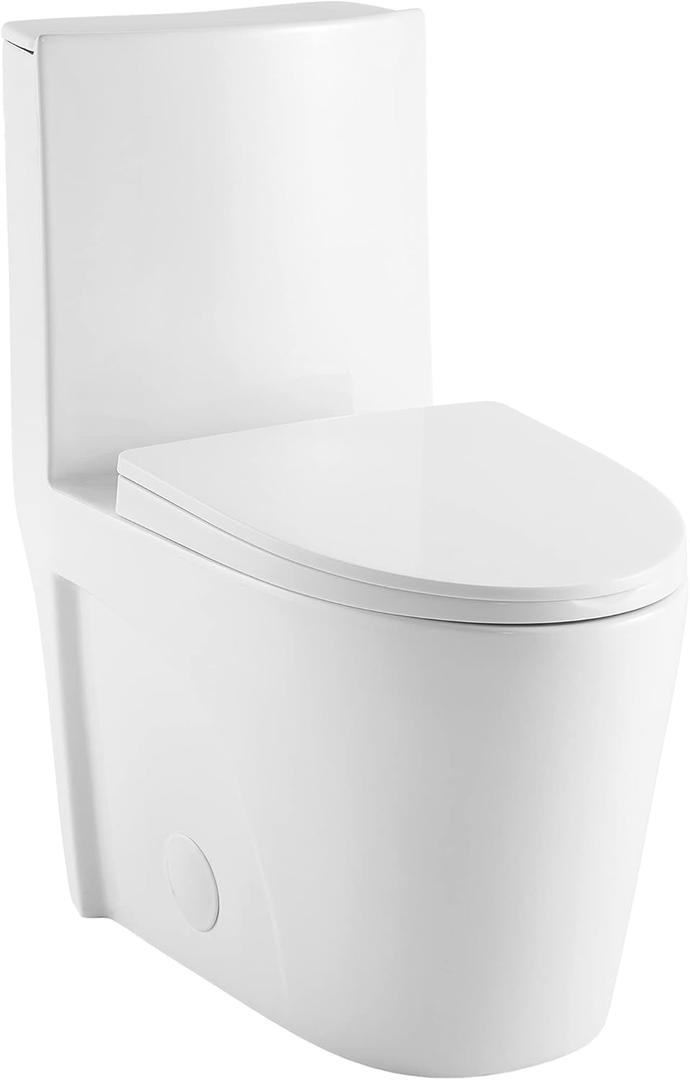 St. Tropez One Piece Elongated Toilet Right Side Flush 1.28 gpf
